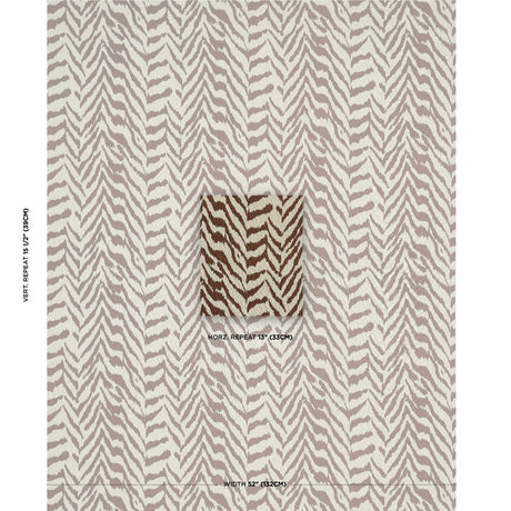 Schumacher Quincy Hand Print Safari Fabric - Eade's Wallpaper