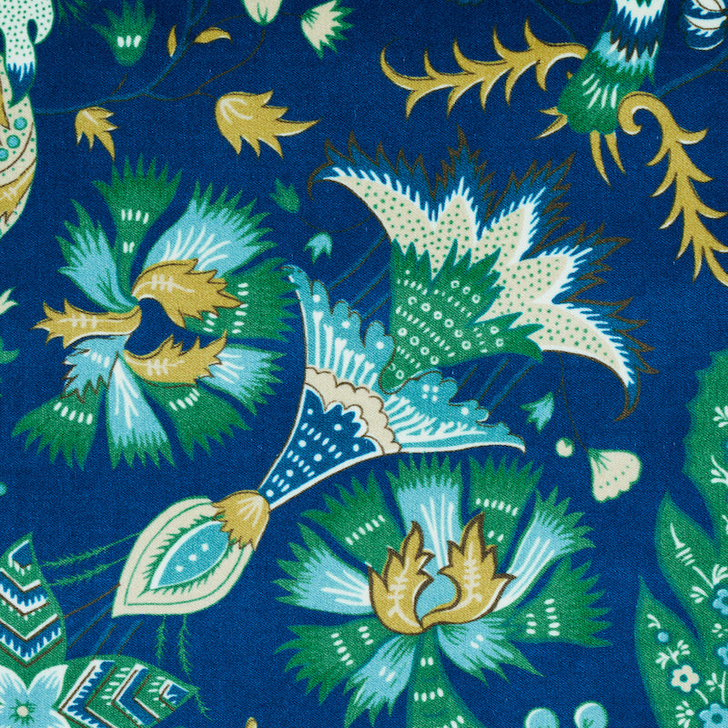 Schumacher Majorelle Velvet Blue Fabric - Eade's Wallpaper