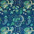 Schumacher Majorelle Velvet Blue Fabric - Eade's Wallpaper