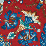 Schumacher Majorelle Velvet Red Fabric - Eade's Wallpaper