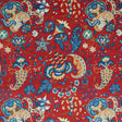 Schumacher Majorelle Velvet Red Fabric - Eade's Wallpaper