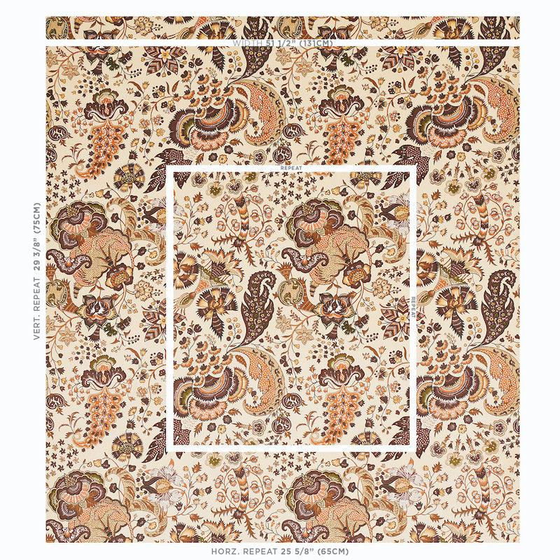 Schumacher Majorelle Velvet Neutral Fabric - Eade's Wallpaper