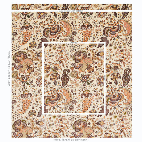 Schumacher Majorelle Velvet Neutral Fabric - Eade's Wallpaper