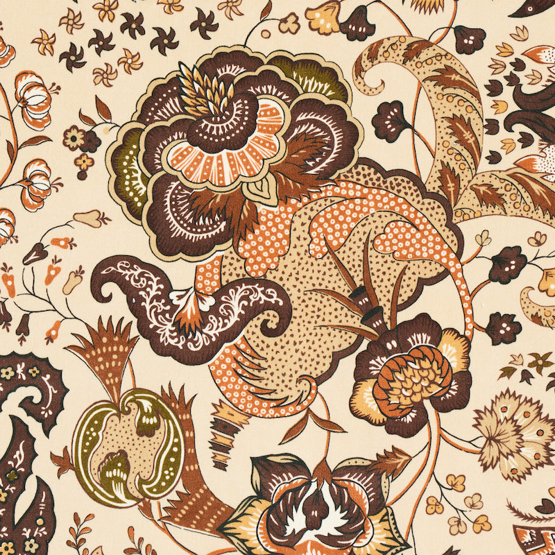 Schumacher Majorelle Velvet Neutral Fabric - Eade's Wallpaper
