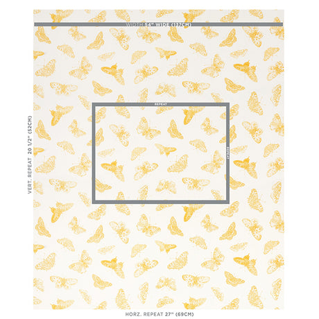Schumacher Burnell Butterfly Yellow Fabric