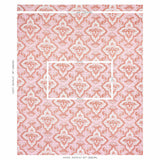 Schumacher Amalia Medallion Handmade Print Pink Fabric