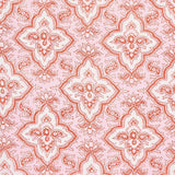 Schumacher Amalia Medallion Handmade Print Pink Fabric