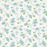 Schumacher Maryam Vine Peacock Fabric - Eade's Wallpaper