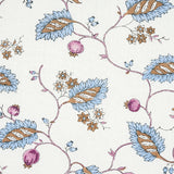 Schumacher Maryam Vine Sky & Plum Fabric - Eade's Wallpaper