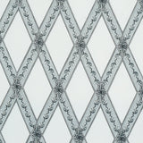 Schumacher Les Losanges Toile Carbon Fabric - Eade's Wallpaper