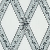Schumacher Les Losanges Toile Carbon Fabric - Eade's Wallpaper