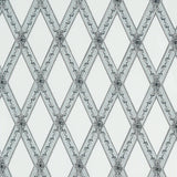 Schumacher Les Losanges Toile Carbon Fabric - Eade's Wallpaper