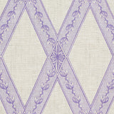 Schumacher Les Losanges Toile Iris Fabric - Eade's Wallpaper