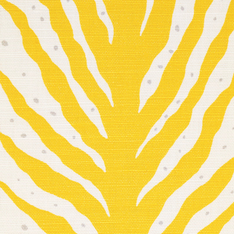 Schumacher Creeping Fern Print Lemonade Fabric