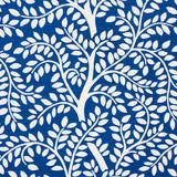 Schumacher Temple Garden Ii Blue Fabric - Eade's Wallpaper
