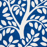Schumacher Temple Garden Ii Blue Fabric - Eade's Wallpaper