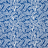 Schumacher Temple Garden Ii Blue Fabric - Eade's Wallpaper