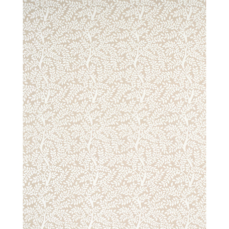 Schumacher Temple Garden Ii Ivory On Unbleached Fabric - Eade's Wallpaper