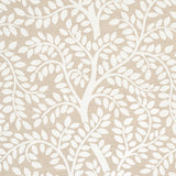 Schumacher Temple Garden Ii Ivory On Unbleached Fabric - Eade's Wallpaper