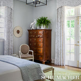 Schumacher Temple Garden Ii Ivory On Unbleached Fabric - Eade's Wallpaper