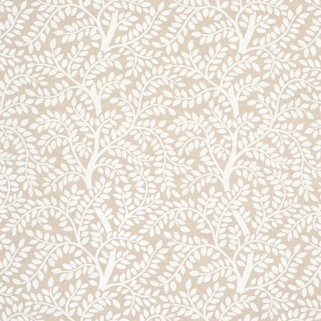 Schumacher Temple Garden Ii Ivory On Unbleached Fabric - Eade's Wallpaper