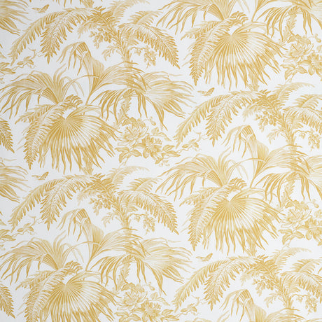 Schumacher Toile Tropique Gold Fabric - Eade's Wallpaper