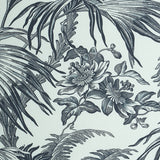 Schumacher Toile Tropique Black Fabric - Eade's Wallpaper
