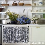 Schumacher Toile Tropique Black Fabric - Eade's Wallpaper