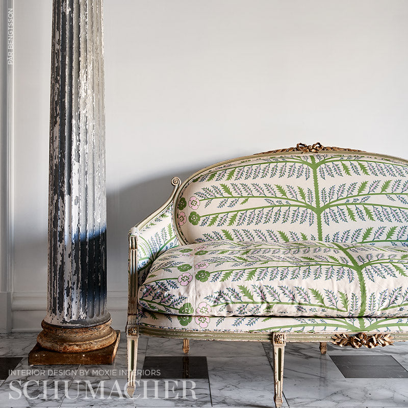 Schumacher Thistle Ivory Fabric - Eade's Wallpaper