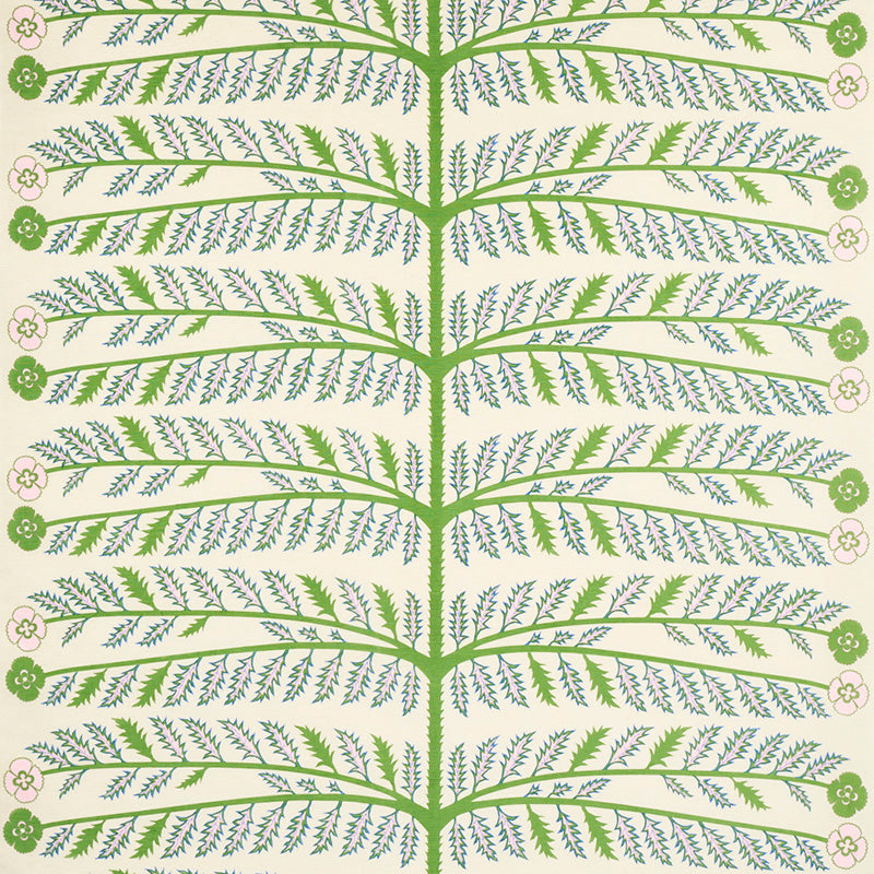 Schumacher Thistle Ivory Fabric - Eade's Wallpaper