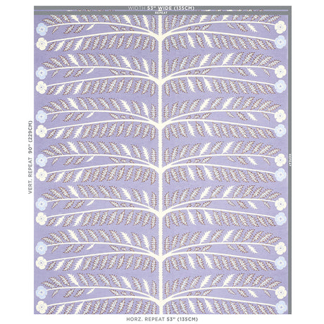 Schumacher Thistle Lavender Fabric - Eade's Wallpaper