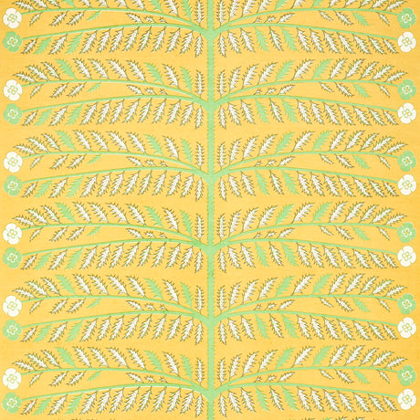 Schumacher Thistle Mustard Fabric - Eade's Wallpaper