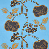 Schumacher Queen Fruit Chintz Lapis Fabric - Eade's Wallpaper