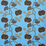 Schumacher Queen Fruit Chintz Lapis Fabric - Eade's Wallpaper