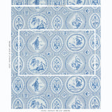 Schumacher Les Scenes Contemporaines Blue Fabric - Eade's Wallpaper