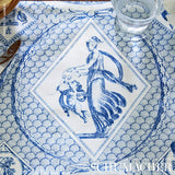 Schumacher Les Scenes Contemporaines Blue Fabric - Eade's Wallpaper