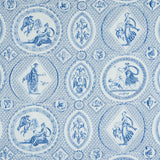 Schumacher Les Scenes Contemporaines Blue Fabric - Eade's Wallpaper