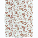 Schumacher Toile De La Prairie Brown Fabric - Eade's Wallpaper