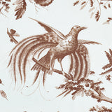 Schumacher Toile De La Prairie Brown Fabric - Eade's Wallpaper