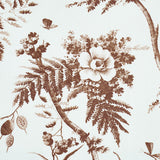 Schumacher Toile De La Prairie Brown Fabric - Eade's Wallpaper