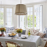 Schumacher Toile De La Prairie Brown Fabric - Eade's Wallpaper