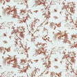 Schumacher Toile De La Prairie Brown Fabric - Eade's Wallpaper