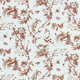Schumacher Toile De La Prairie Brown Fabric - Eade's Wallpaper