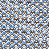 Schumacher Abelino Blue & Brown Fabric