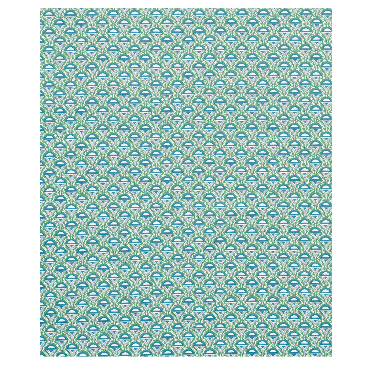 Schumacher Abelino Green & Peacock Fabric