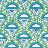 Schumacher Abelino Green & Peacock Fabric
