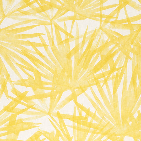 Schumacher Sunlit Palm Linen Yellow Fabric - Eade's Wallpaper