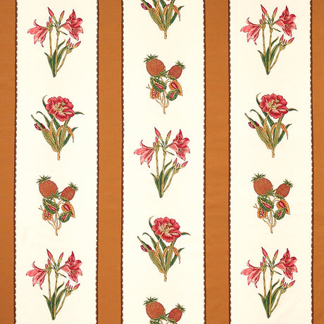 Schumacher Servilia Stripe Camel Fabric - Eade's Wallpaper