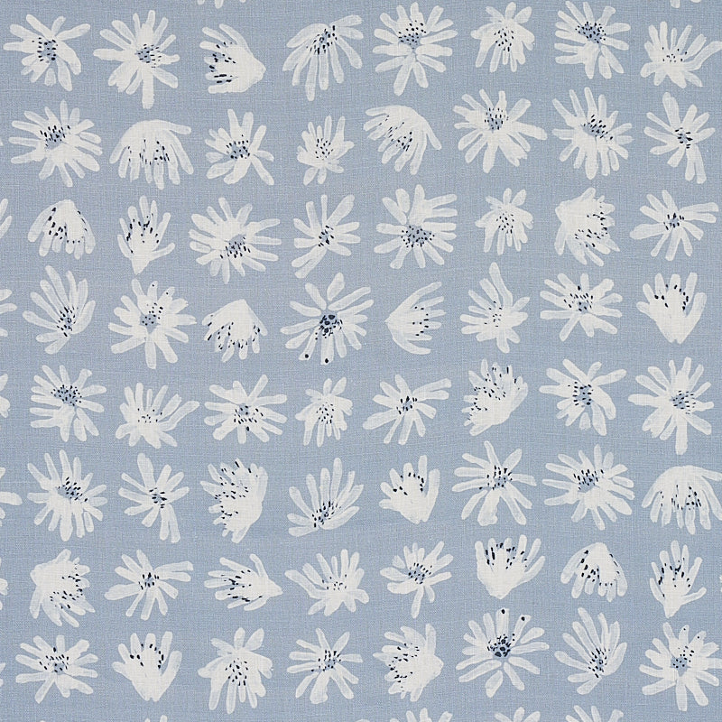 Schumacher Meadow Rock Blue Fabric - Eade's Wallpaper