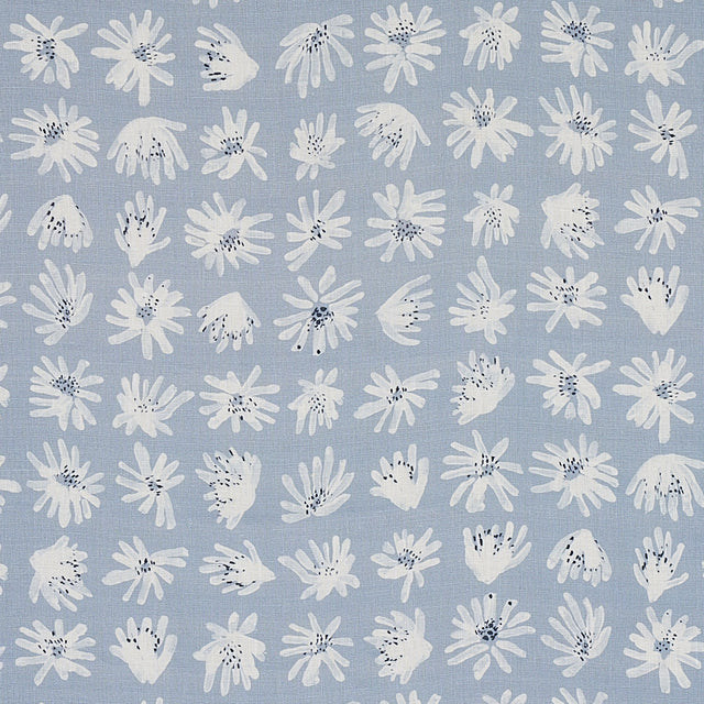 Schumacher Meadow Rock Blue Fabric - Eade's Wallpaper